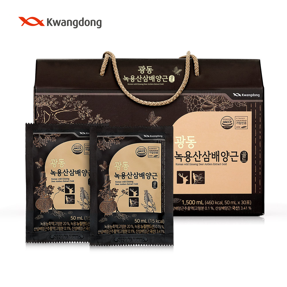 [광동] 녹용산삼배양근 골드 선물세트 50ml * 30포